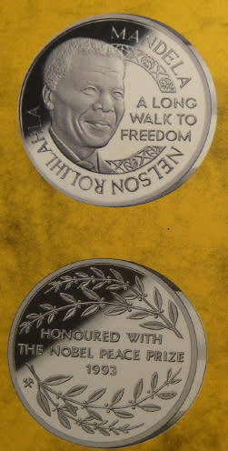 Mint of Norway : Nelson Mandela Commemorative 1 Troy Silver Medal