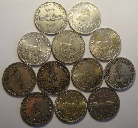 Twelve SILVER Crowns (1952-1963) : Bid per Crown to take all 12