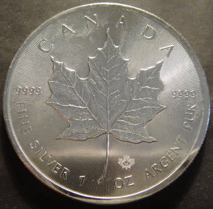 Canada : 1 OZ SILVER Maple Leaf 5-Dollars Coin of 2016
