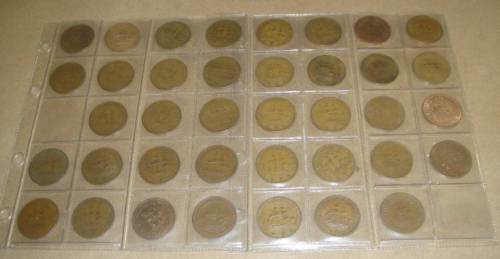 Union of South Africa : 100% Complete Penny Collection from 1923 to 1960