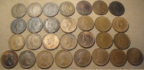Union of South Africa : Farthing / Quarter Penny Collection from 1923 to 1960