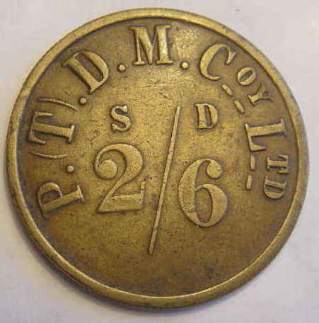 Premier Transvaal Diamond Co Ltd. Half-Crown (2/6-) Token