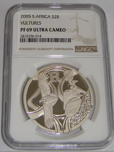 Proof Silver R2 Crown of 2005 (Vultures) : NGC graded PF69 Ultra Cameo