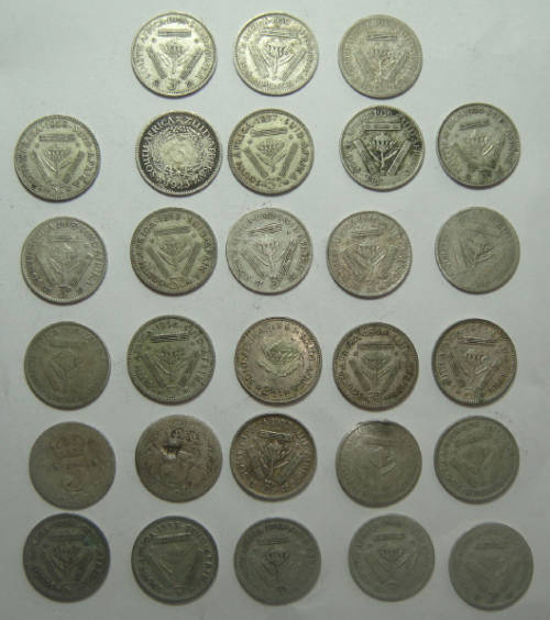 Union of South Africa & Great Britain : 28 Silver Tickeys (1906-1961)