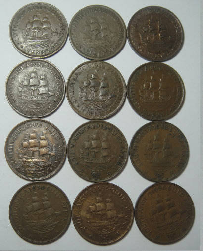 Union of South Africa: Half Penny Collection of King George V