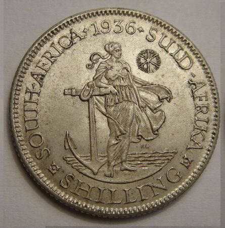 Union of South Africa : One Shilling (1/-) of 1936 (Mint State or close)