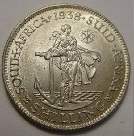 Union of South Africa : One Shilling (1/-) of 1938 (Mint State)