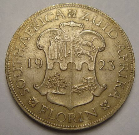 Union  of South Africa : Two Shillings (2/-) of 1923 (High Grade)