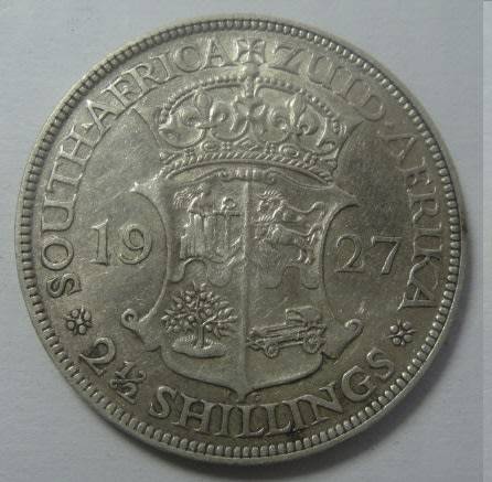 Union of South Africa : Half Crown (2/6-) of 1927 (VF+ // XF-)