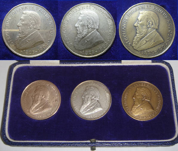 Kruger Statue Removal & Unveiling 1954 (English Version): Bronze, Silver & GOLD Medals