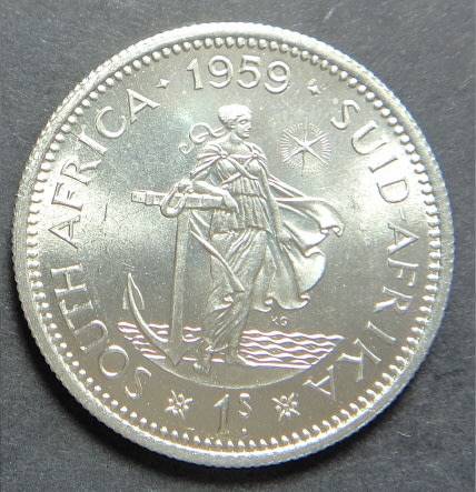 Union of South Africa: Shilling (1/-) of 1959 (Mint State)