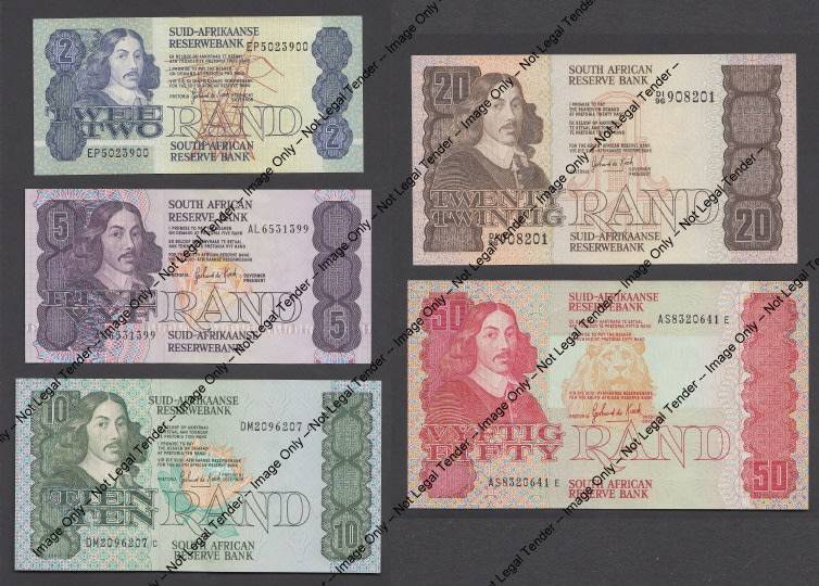 Republic of South Africa: COMPLETE Jan van Riebeeck TYPE Set of the 1980s