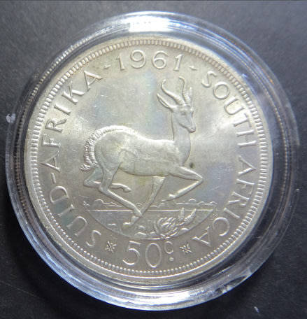 Republic of South Africa: Crown (Silver 50c) of 1961