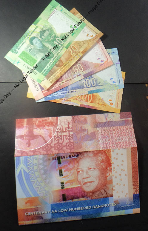Republic of South Africa: The L Kganyago Complete Mandela Banknote Set (AA0000867E)