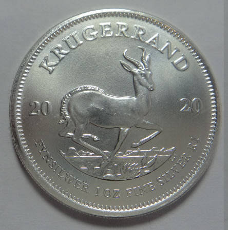 Republic of South Africa: Uncirculated Silver Krugerrand of 2020