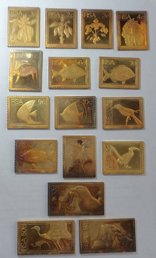 The RSA 1974/5 Definitive Stamp Silver Replica Set in STERLING SILVER