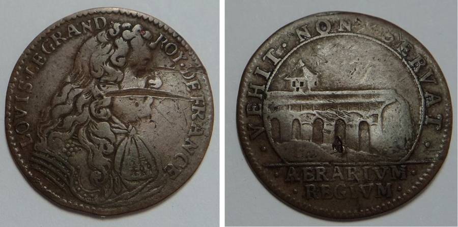 France: King Louis XIV Royal Aerarium Token, Circa 1680s