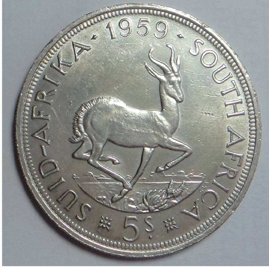 Union of SA: Crown (5/-) of 1959 (Better Grade)