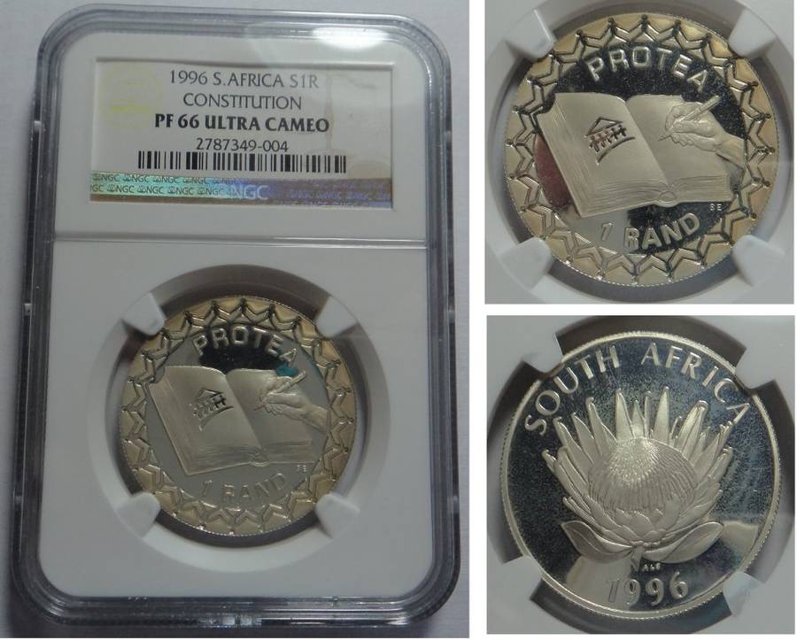 Silver R1 of 1996 (Constitution) NGC graded PF 66 Ultra Cameo