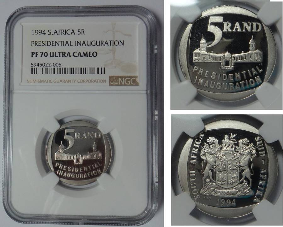RSA: R5 of 1994 (Inauguration)  NGC PF 70 Ultra Cameo