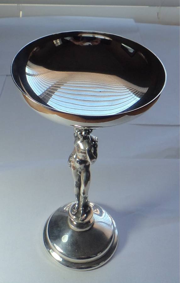Christofle France, Silver Plated Bacchus Table Centre-piece Compote