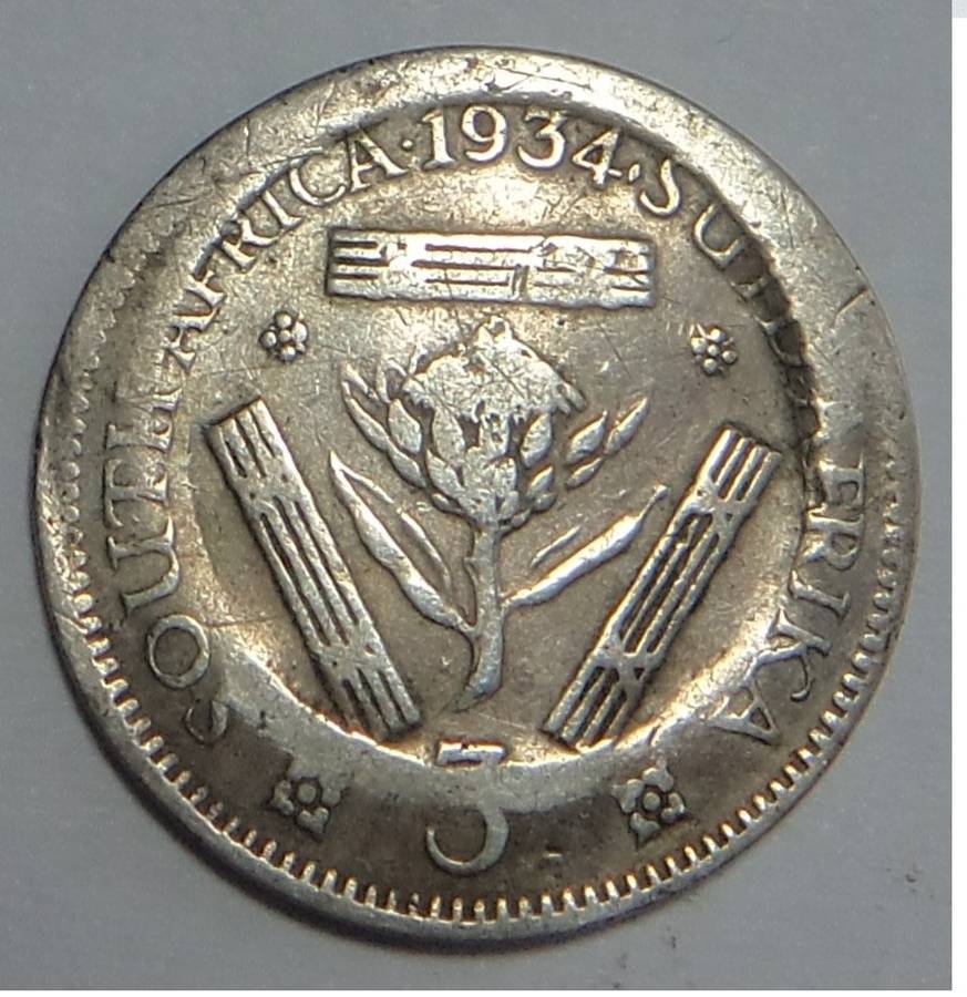 Union of South Africa: Error Silver Tickey of 1934