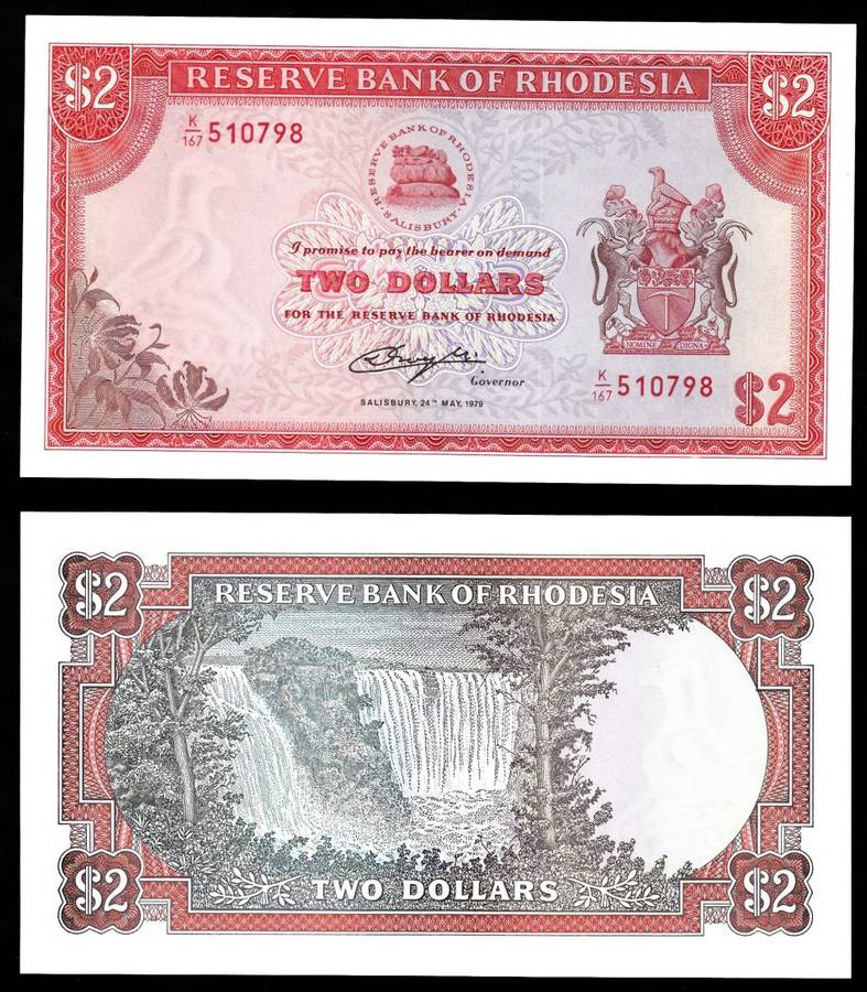 Rhodesia: Two Dollars, Salisbury, 24 May 1979