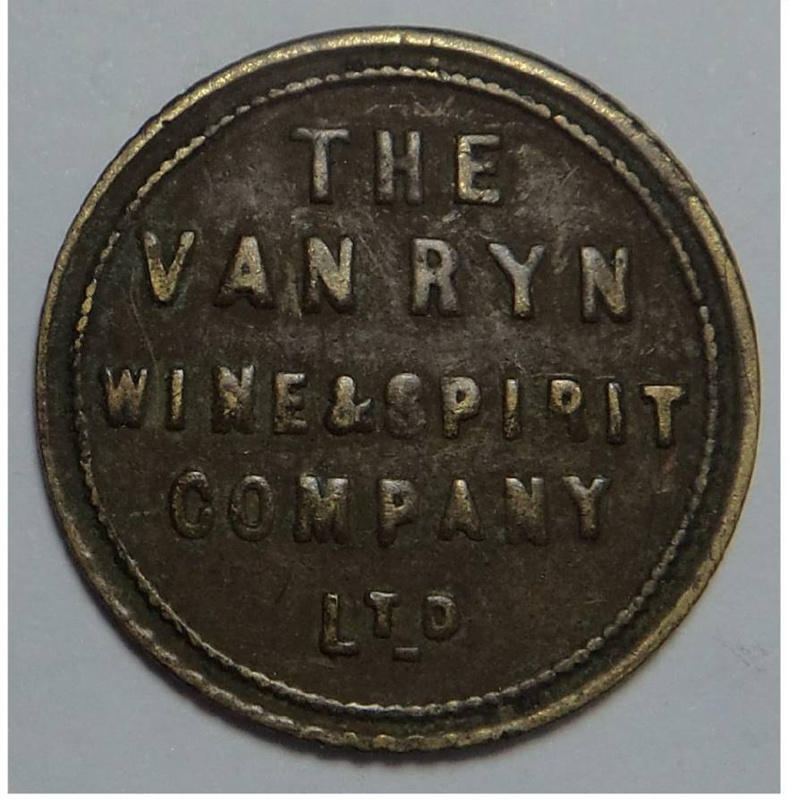 Cape Town: Van Ryn Wine & Spirit Company 3d Token