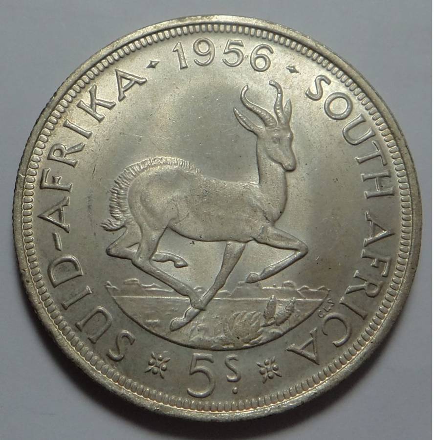 Union of SA: Mint State Silver Crown (5/-) of 1956
