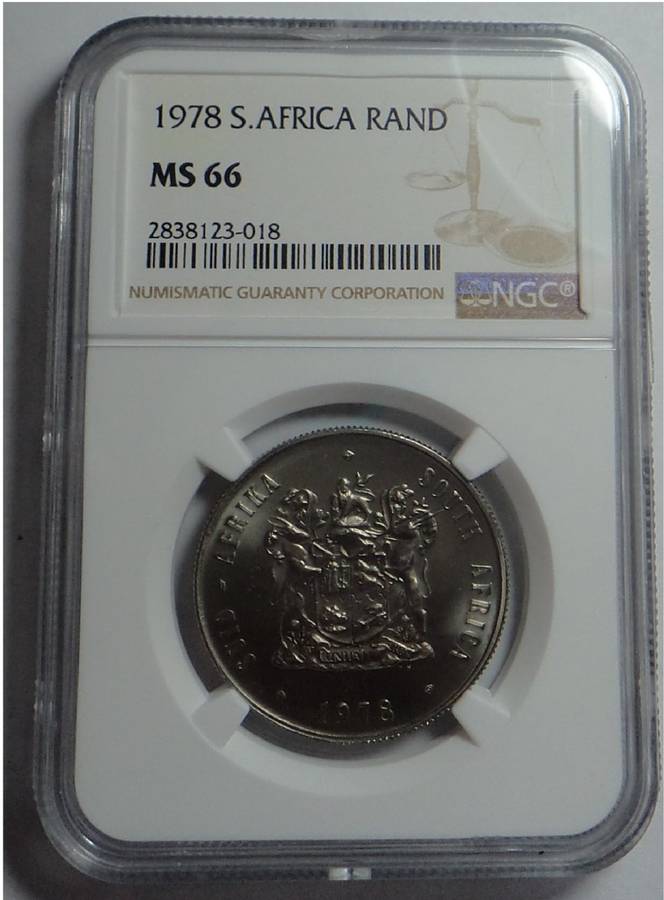 RSA: One Rand 1978, NGC MS 66