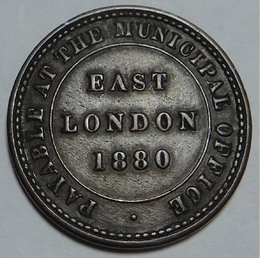 East London Municipality: One Penny Token 1880