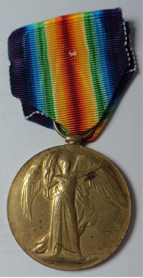 WW1 Allied Victory Medal to Pte. J.W. Cunningham 4th S.A.I.