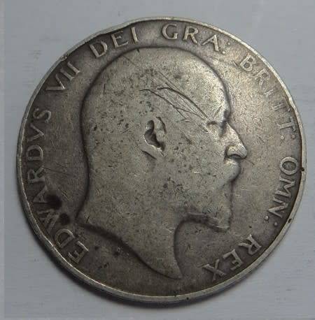 Great Britain: King Edward VII, Half-Crown (2/6-) of 1909