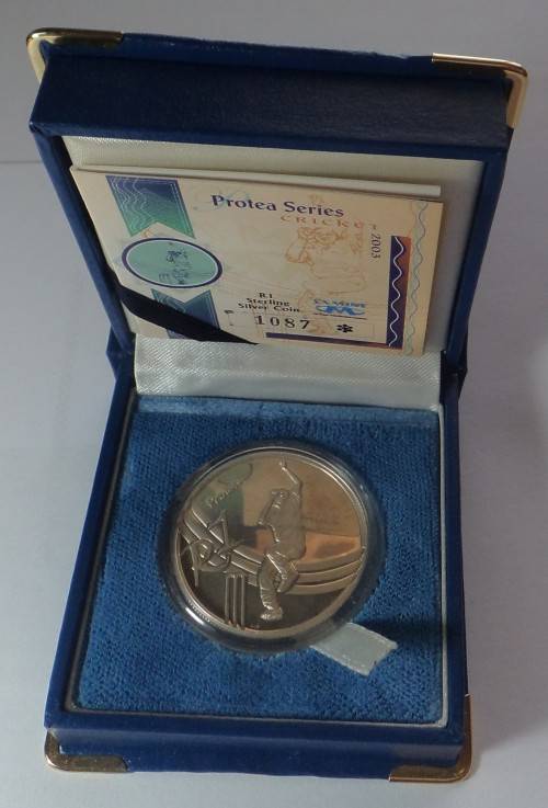 Republic of South Africa: Proof Silver R1 of 2003 (Cricket)