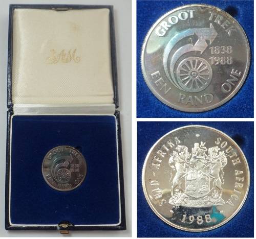 RSA: Silver Proof R1: Great Trek 1838 -1988