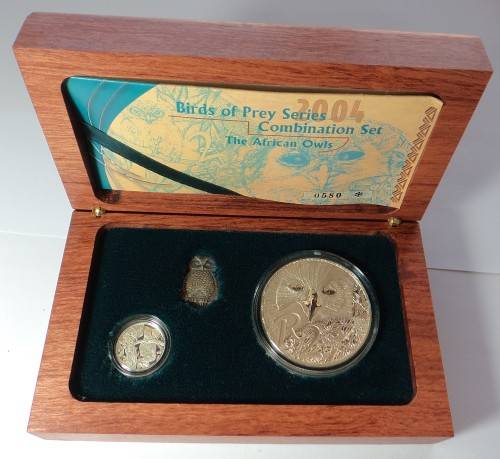 Silver Proof R2 & Tickey Combination Set, African Owls 2004 (2 sets available)