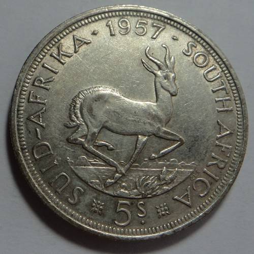 Union of South Africa: Crown (5/-) of 1957