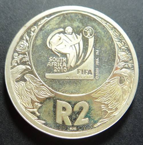 Republic of South Africa: Silver R2 Crown of 2006 (FIFA)