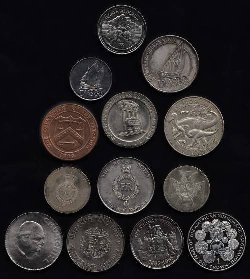 Collection of Large Coins, Medallions & Tokens of the World