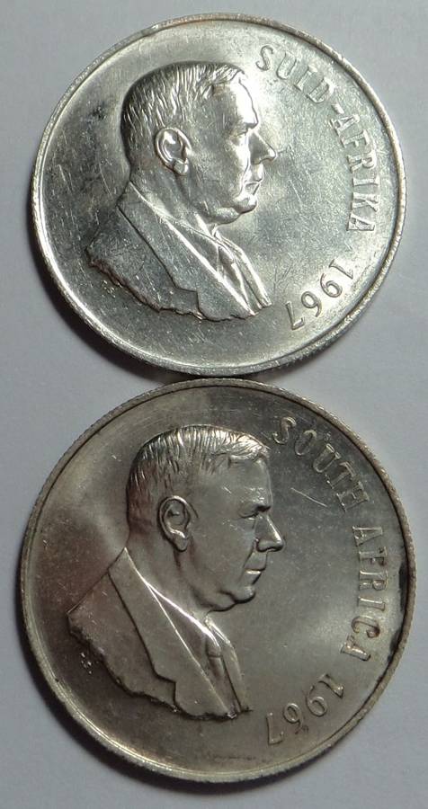 Silver R1 of 1967 (Afrikaans & English Set) 3 sets available