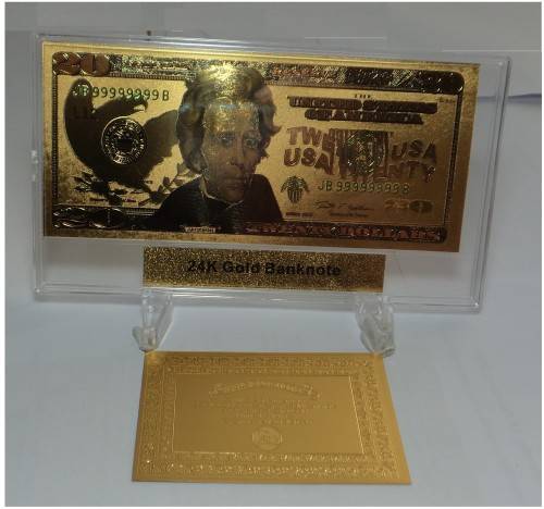 USA: 24K Gold Banknote: 20 Dollars