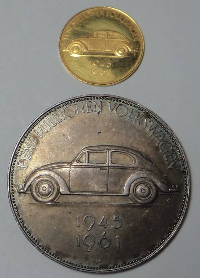 Five Million Volkswagens 1945 - 1961: SILVER & GOLD Medallions
