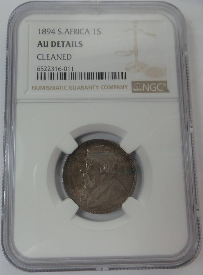 Paul Kruger ZAR, Shilling (1/-) of 1894, NGC AU Details