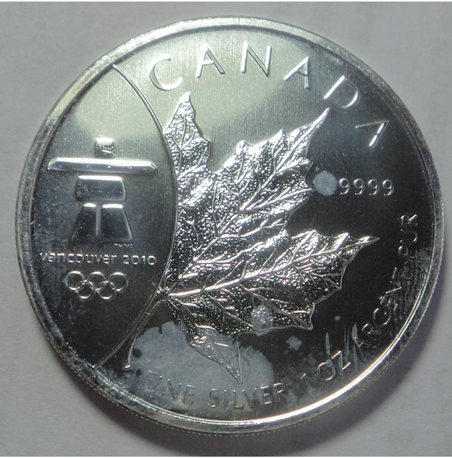 Canada: 1 OZ Silver 5-Dollar: Vancouver Olympics 2008 (10 available)