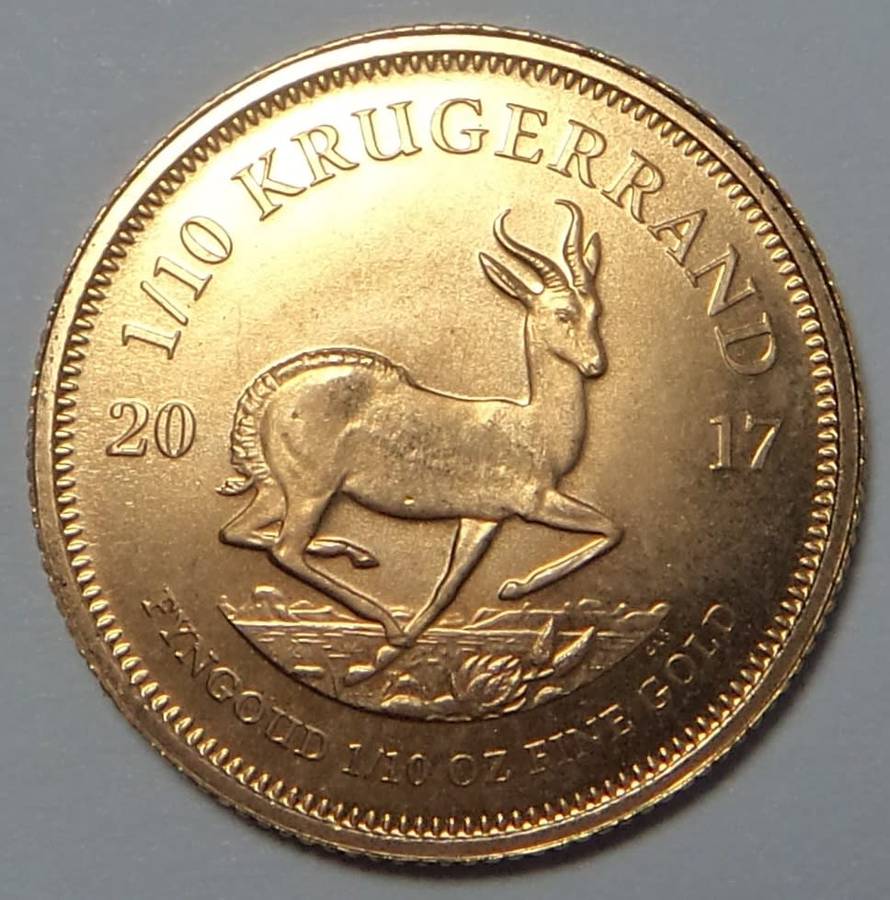 Gold 1/10th Krugerrand of 2017 (Coin 2 of 2)