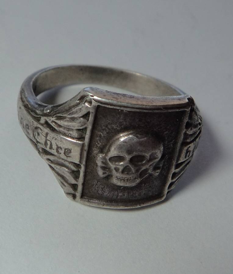 Second World War (?) Silver Ring `Meine Ehre Heisst Treue`