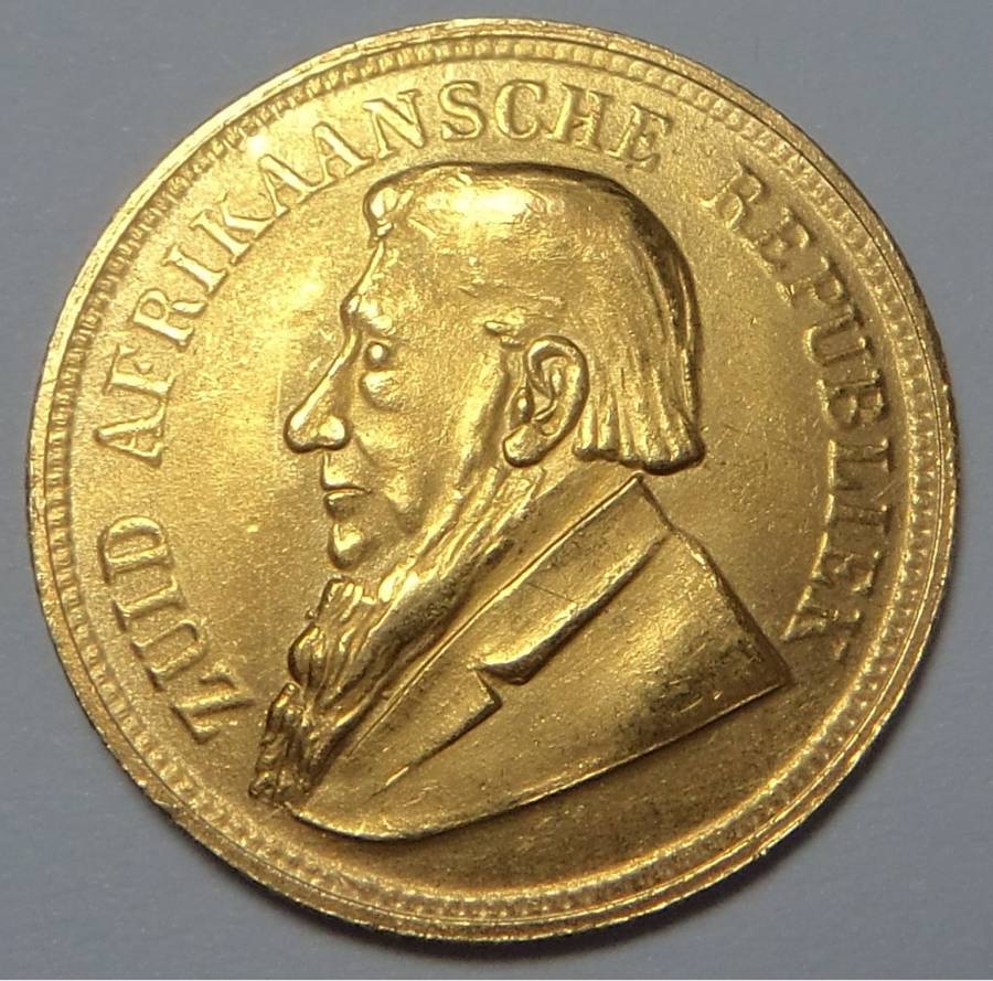 Paul Kruger casted 1894 Gold Half Pond (Levine F19)
