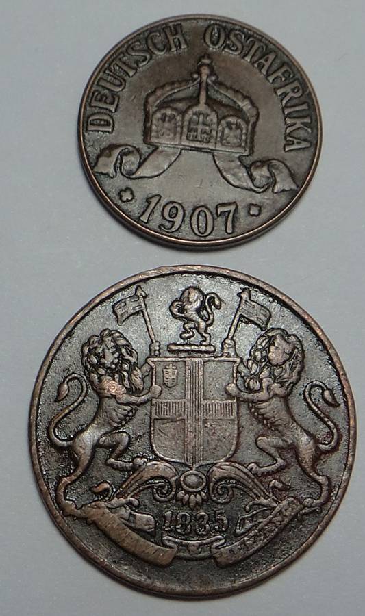 Two old Colonial-era Coins