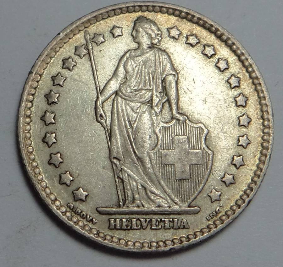 Switzerland, Silver 1 Frank 1920 (B)