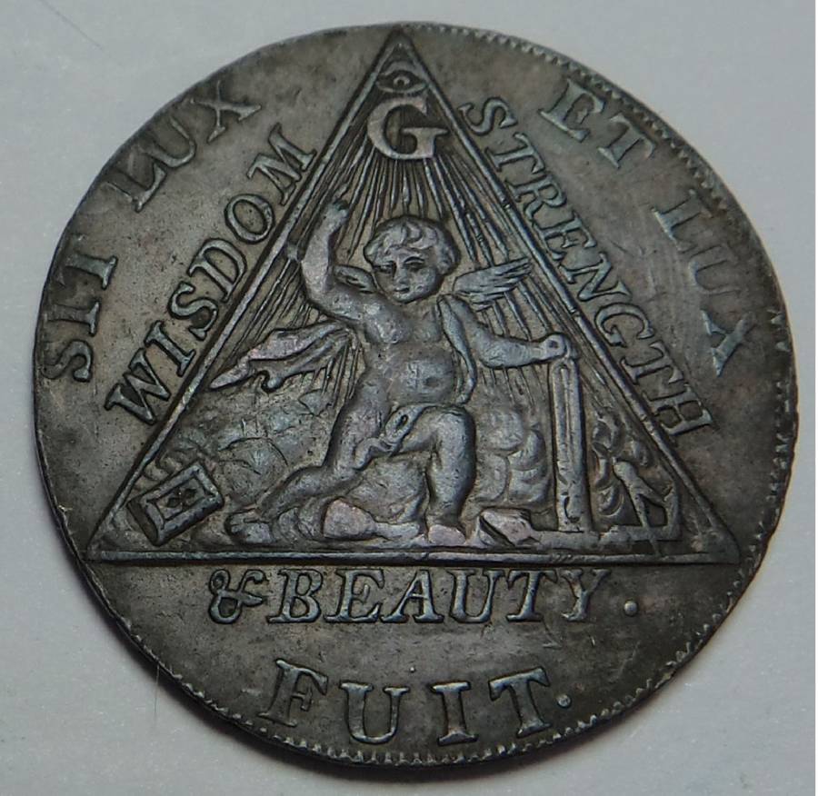 Middlesex, Prince of Wales Elected, Masonic Half Penny 1790